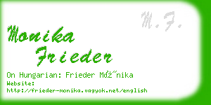 monika frieder business card